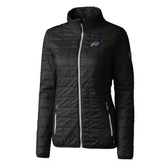 Buffalo Bills Cutter & Buck Women's Rainier PrimaLoft Eco Insulated Full-Zip Puffer Jacket - Black discount