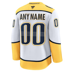 Nashville Predators Fanatics Away Premium Custom Jersey - White Jerseys
