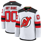 New Jersey Devils Fanatics Away Premium Custom Jersey - White Jerseys