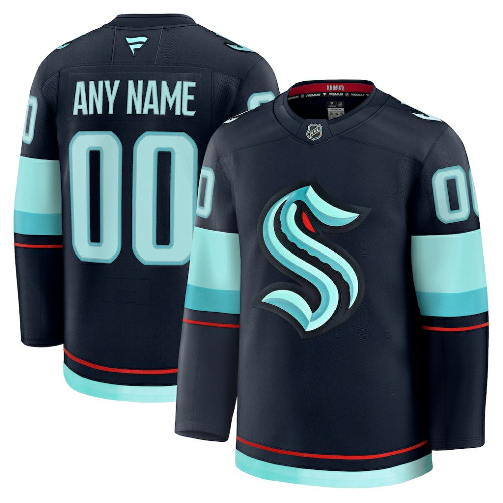 Seattle Kraken Fanatics Home Premium Custom Jersey - Deep Sea Blue Jerseys