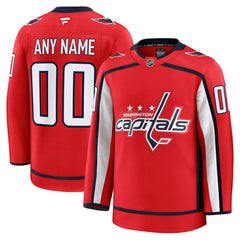 Washington Capitals Fanatics Home Premium Custom Jersey - Red Jerseys