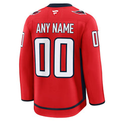 Washington Capitals Fanatics Home Premium Custom Jersey - Red Jerseys