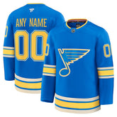 St. Louis Blues Fanatics Alternate Premium Custom Jersey - Blue Jerseys