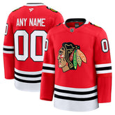Chicago Blackhawks Fanatics Home Premium Custom Jersey - Red Jerseys