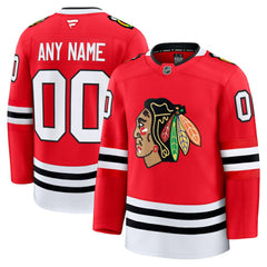 Chicago Blackhawks Fanatics Home Premium Custom Jersey - Red Jerseys