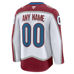 Colorado Avalanche Fanatics Away Premium Custom Jersey - White Jerseys