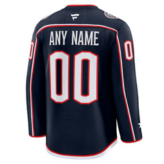 Columbus Blue Jackets Fanatics Home Premium Custom Jersey - Navy Jerseys