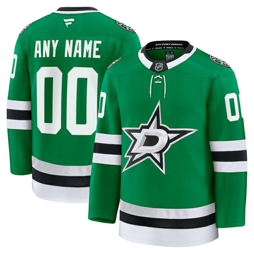 Dallas Stars Fanatics Home Premium Custom Jersey - Kelly Green Jerseys