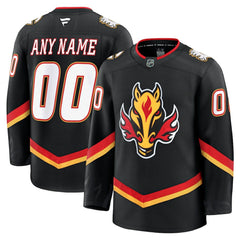 Calgary Flames Fanatics Alternate Premium Custom Jersey - Black Jerseys