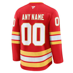 Calgary Flames Fanatics Home Premium Custom Jersey - Red Jerseys