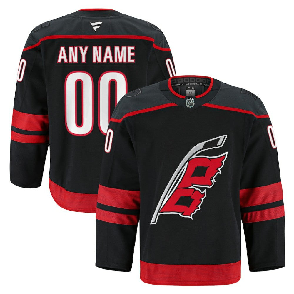 Carolina Hurricanes Fanatics Home Authentic Pro Custom Jersey - Black Jerseys
