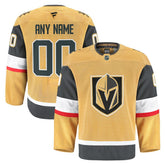 Vegas Golden Knights Fanatics Home Authentic Pro Custom Jersey - Gold Jerseys