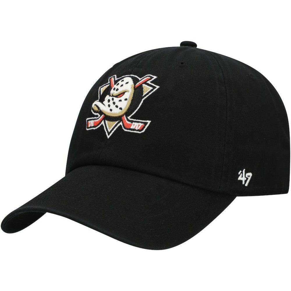 Anaheim Ducks '47 Core Logo Clean Up Adjustable Hat - Black Hats