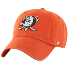 Anaheim Ducks '47 Core Logo Clean Up Adjustable Hat - Orange Hats