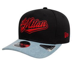 AC Milan New Era 9FIFTY Stretch-Snap Adjustable Hat - Black/Denim for sale