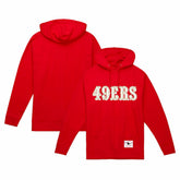 San Francisco 49ers Team Wordmark Vintage Pullover Hoodie - Scarlet for sale