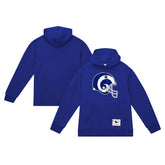 Los Angeles Rams Helmet Logo Vintage Pullover Hoodie - Royal sale