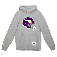 Minnesota Vikings Helmet Logo Vintage Pullover Hoodie - Heather Gray outlet