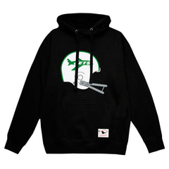 New York Jets Helmet Logo Vintage Pullover Hoodie - Black outlet