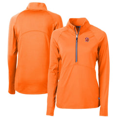 Tampa Bay Buccaneers Cutter & Buck Women's DryTec Adapt Eco Knit Stretch Recycled Raglan Half-Zip Top - Orange cheap