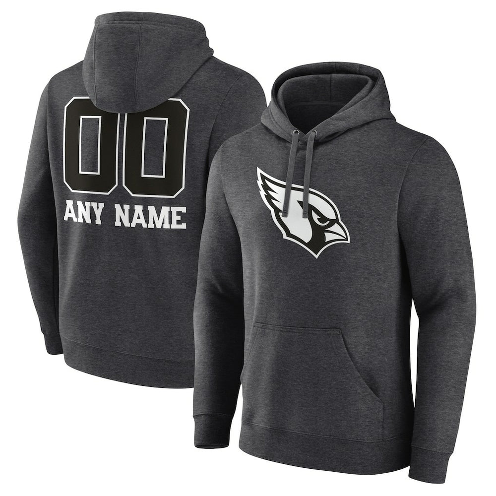Arizona Cardinals Personalized Name & Number Monochrome Pullover Hoodie - Charcoal outlet