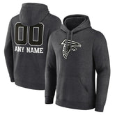 Atlanta Falcons Personalized Name & Number Monochrome Pullover Hoodie - Charcoal for sale