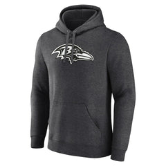 Baltimore Ravens Personalized Name & Number Monochrome Pullover Hoodie - Charcoal outlet