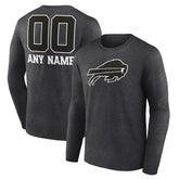 Buffalo Bills Personalized Name & Number Monochrome Long Sleeve T-Shirt - Charcoal online