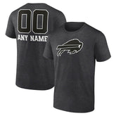 Buffalo Bills Personalized Name & Number Monochrome T-Shirt - Charcoal outlet
