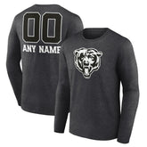 Chicago Bears Personalized Name & Number Monochrome Long Sleeve T-Shirt - Charcoal online