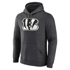 Cincinnati Bengals Personalized Name & Number Monochrome Pullover Hoodie - Charcoal cheap