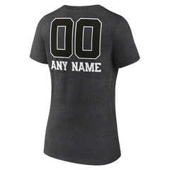 Cleveland Browns Women's Personalized Name & Number Monochrome V-Neck Long Sleeve T-Shirt - Charcoal discount