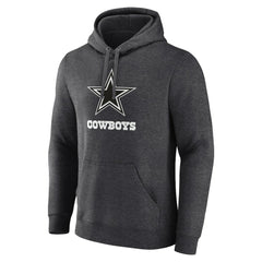 Dallas Cowboys Personalized Name & Number Monochrome Pullover Hoodie - Charcoal cheap