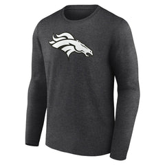 Denver Broncos Personalized Name & Number Monochrome Long Sleeve T-Shirt - Charcoal cheap