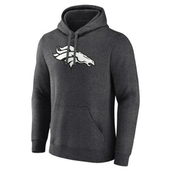 Denver Broncos Personalized Name & Number Monochrome Pullover Hoodie - Charcoal for sale