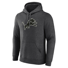 Detroit Lions Personalized Name & Number Monochrome Pullover Hoodie - Charcoal outlet