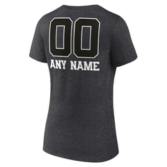 Green Bay Packers Women's Personalized Name & Number Monochrome V-Neck Long Sleeve T-Shirt - Charcoal online