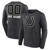 Indianapolis Colts Personalized Name & Number Monochrome Long Sleeve T-Shirt - Charcoal on sale