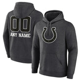 Indianapolis Colts Personalized Name & Number Monochrome Pullover Hoodie - Charcoal online