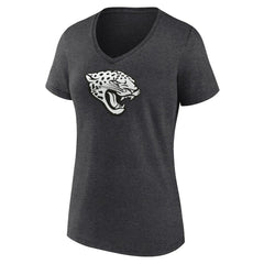 Jacksonville Jaguars Women's Personalized Name & Number Monochrome V-Neck Long Sleeve T-Shirt - Charcoal cheap