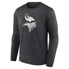 Minnesota Vikings Personalized Name & Number Monochrome Long Sleeve T-Shirt - Charcoal cheap