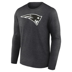 New England Patriots Personalized Name & Number Monochrome Long Sleeve T-Shirt - Charcoal cheap