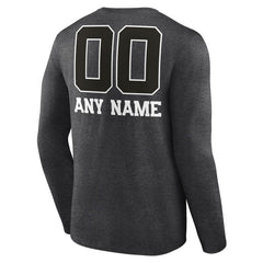 Seattle Seahawks Personalized Name & Number Monochrome Long Sleeve T-Shirt - Charcoal cheap