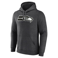 Seattle Seahawks Personalized Name & Number Monochrome Pullover Hoodie - Charcoal for sale