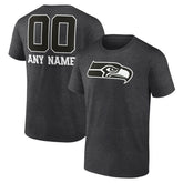 Seattle Seahawks Personalized Name & Number Monochrome T-Shirt - Charcoal cheap