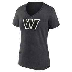 Washington Commanders Women's Personalized Name & Number Monochrome V-Neck Long Sleeve T-Shirt - Charcoal cheap