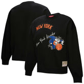 New York Knicks Women's Hardwood Classics Home Team Pullover Sweatshirt - Black sale