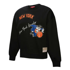New York Knicks Women's Hardwood Classics Home Team Pullover Sweatshirt - Black sale