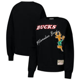 Milwaukee Bucks Women's Hardwood Classics Home Team Pullover Sweatshirt - Black cheap