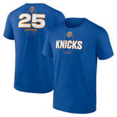 Mikal Bridges New York Knicks Behind The Back Name & Number T-Shirt - Blue discount